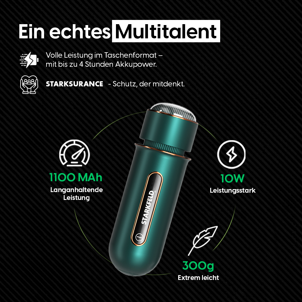 STARKGUN® MINI - Kompakte Massagepistole für Tiefengewebe