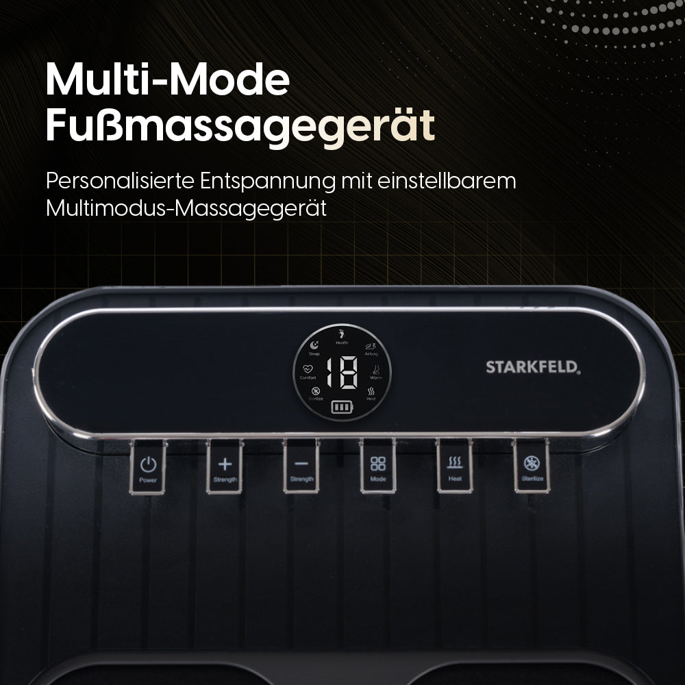 FOOTRELAX – Elektrisches luxus Fußmassagegerät mit Shiatsu und Airbag-Massage - STARKFELD