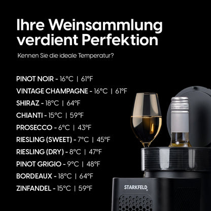 Smart Weinkühler - schnelles,Kühlen von Wein, Sekt, Champagner - STARKFELD