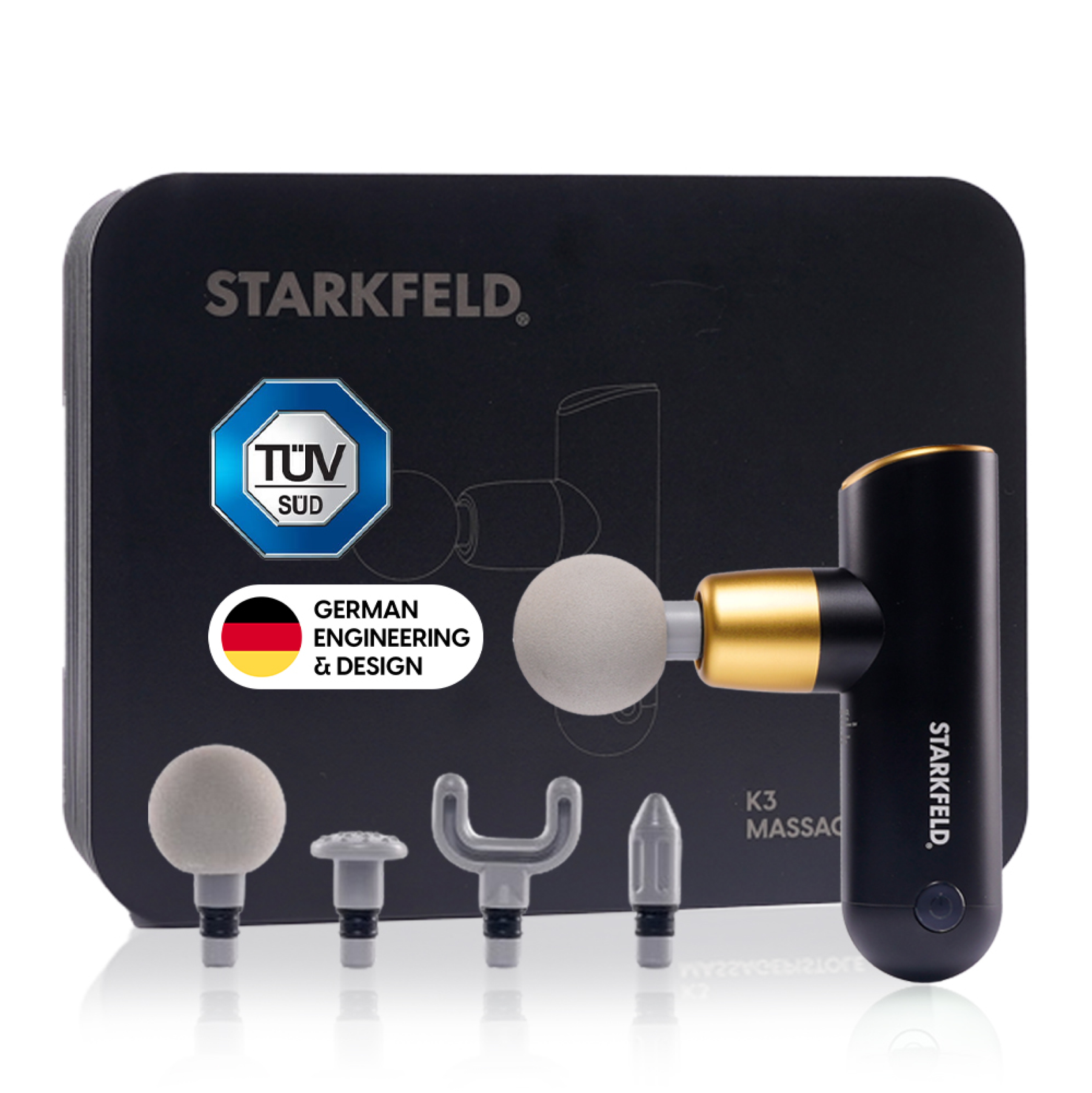 STARKFELD® STARKGUN® DELUXE – Leistungsstarke Massagepistole für Tiefengewebe - STARKFELD